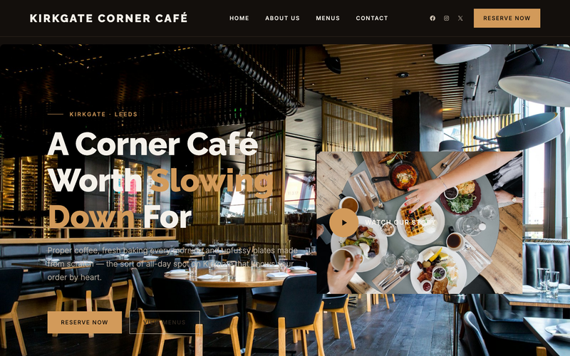 Corner Café template preview