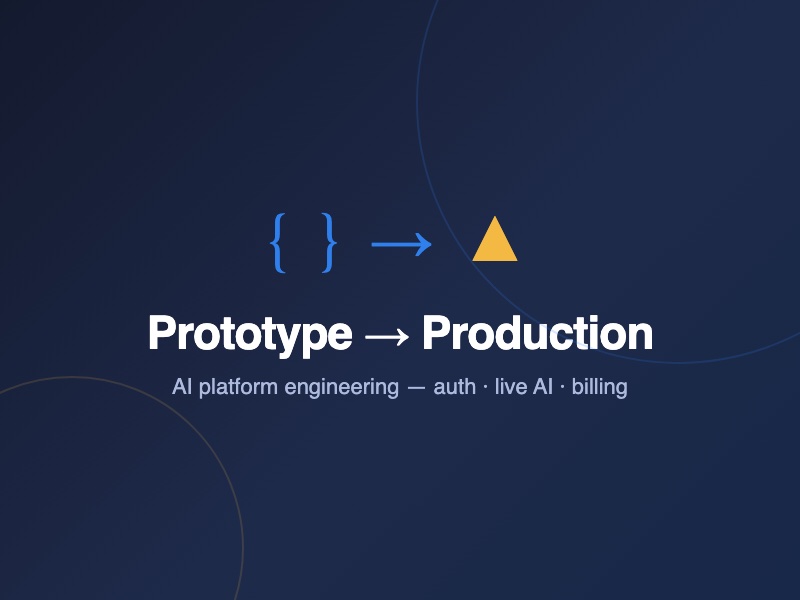 AI Platform, Prototype to Production